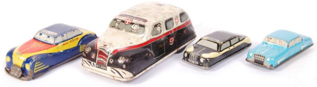 ASSORTED VINTAGE TINPLATE MODEL CARS & VEHICLES