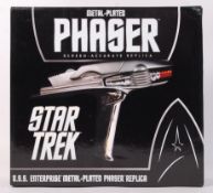 RARE QMZ STAR TREK 1:1 SCALE PROP REPLICA METAL PLATED PHASER