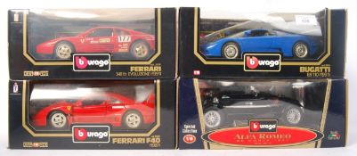 COLLECTION OF BURAGO 1:18 SCALE BOXED DIECAST MODEL CARS