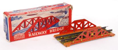 RARE VINTAGE METTOY MADE TINPLATE 0 GAUGE RAILWAY BRIDGE