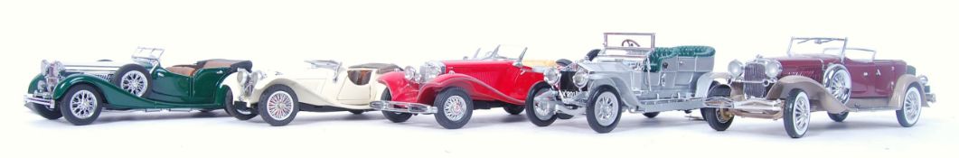 COLLECTION OF FRANKLIN MINT 1:24 SCALE DIECAST MODEL CARS