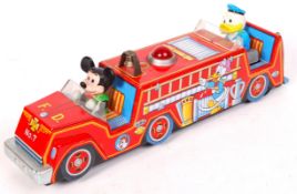VINTAGE ' MODERN TOYS ' TINPLATE BATTERY DISNEY FIRE TRUCK