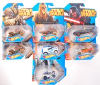 COLLECTION OF MATTEL HOT WHEELS STAR WARS CARDED DIECAST