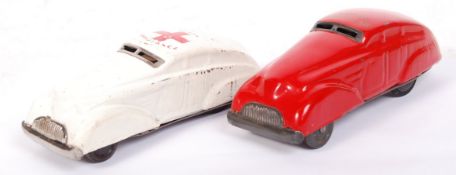 VINTAGE CHAD VALLEY ' SIREN AMBULANCE ' & ' SIREN FIRE CAR ' TINPLATE