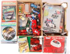 LARGE COLLECTION OF ASSORTED SLOT RACING CARS & ACCESSORIES