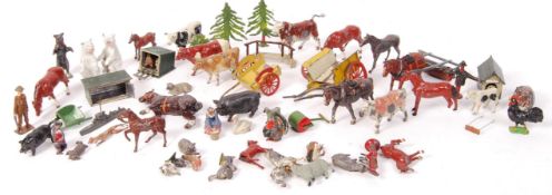 COLLECTION OF VINTAGE BRITAINS LEAD FIGURES & ANIMALS