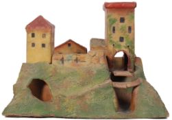 RARE ANTIQUE EARLY 20TH CENTURY PAPIER MACHE FORT