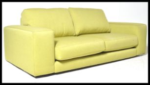 CONTEMPORARY ITALIAN GREEN THREE SEAT SOFA SETTEE