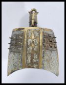 An early 20th century Chinese large brass bell hav