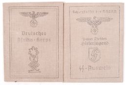 THIRD REICH NAZI PARTY GERMAN SOLDIER'S PAY BOOKS