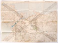 RARE WWII SECOND WORLD WAR GERMAN LUFTWAFFE BOMBING MAP OF WALES