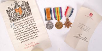 WWI FIRST WORLD WAR MEDAL GROUP - IRISH INTEREST - ROYAL INNISKILLING FUSILIERS