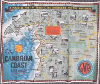 GWR RAILWAY TRAVEL POSTER FOR CAMBRIAN COAST & DEE VALLEY BY J.P SAYER