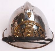 VINTAGE FRENCH FIRE SERVICE / FIREMAN'S HELMET - COMPLETE