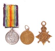 WWI FIRST WORLD WAR MEDAL TRIO - GUNNER IN THE ROYAL ARTILLERY