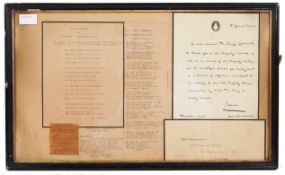 INTERESTING DEATH OF QUEEN ALEXANDRA POEM AND LETTER