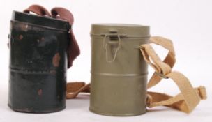 PAIR OF REPLICA WWI FIRST WORLD WAR GERMAN GAS MASK TINS