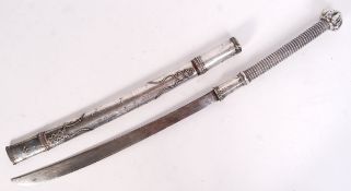 ANTIQUE 19TH CENTURY BURMESE DHA SWORD