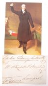 GEORGE CANNING - BRITISH PRIME MINISTER - AUTOGRAPH