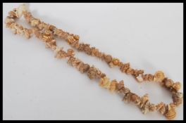 A vintage 20th Century necklace of strung Pacific