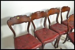 A set of six 19th Century Victorian mahogany kidne