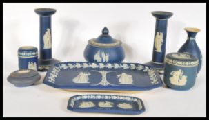 A collection of Wedgwood jasperware items dating f