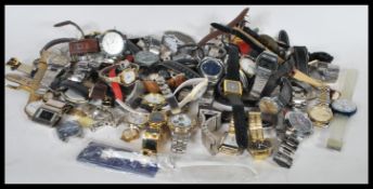 A collection of vintage 20th Century gents wrist watches to include Camy Super automatic time