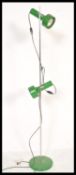 A vintage 20th century Stralux German designer mulitple spot standard floor lamp. Green colourway