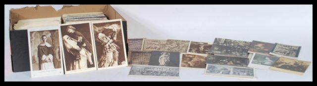 POSTCARDS Shoebox of vintage subject themed cards not topographical. 800+