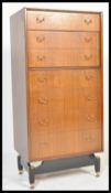 A 1960's Ernest Gomme ( early G-Plan ) tola teak wood seminaire upright pedestal chest of drawers.
