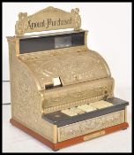 A 20th Century contemporary National shop cash till, the till in the 19th Century style. Gilt body