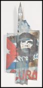 A 1980's vintage local interest Bristol graffiti street art painting of Che Guevara realised on