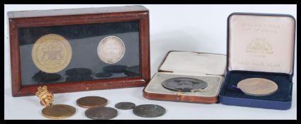 Local interest - A collection of local Bristol commemorative medals together with local tokens