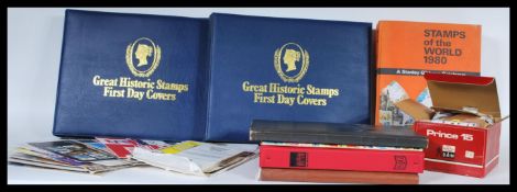 A large collection of all world stamps. Spanning several albums - both vintage and contemporary