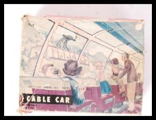 VINTAGE BANDAI BABY MADE TIN PLATE BATTERY OPERATED ' CABLE CAR '