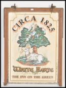 Local interest - ' The White Harte ' an original hand painted pub sign for the White Harte pub