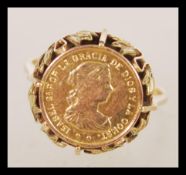 A mid 19th Century Spanish Isabel II gold coin bei
