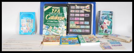 A collection of USA American stamps dating from th