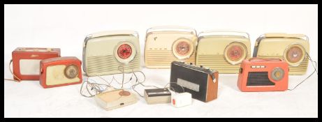 A collection of vintage 20th Century radio receivers to include a vintage Dansette  along with a