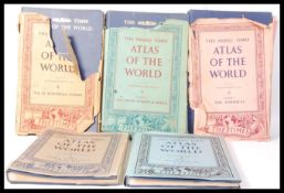 A complete set of five volumes volume I-V of The Times Atlas Of The World Edited by John