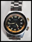 A mid 20th century gentleman's stainless steel Sicura Super Waterproof 400 Automatic bracelet watch,