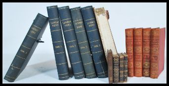 A collection of bound volumes of The London News, spanning over several years dating from the 19th