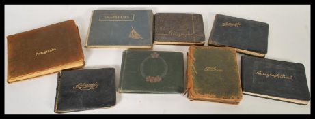 A collection of 8x antique / vintage autograph books - all largely filled with poems, quotes,