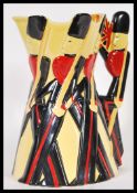 A late 20th Century Burleigh Ware stunning Art Deco style guardsman / soldier's marching jug, the