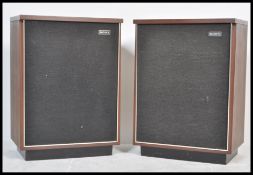 Sony speakers - A pair of vintage retro 20th Century large mahogany cased 3-Weg HiFi Speaker