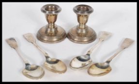 A selection of four 19th Century silver spoons to include two Jacob Wintle spoons hallmarked for