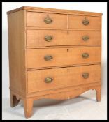 A 19th century Victorian oak chest of drawers bein