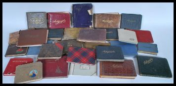 A large collection of approx 35x assorted antique / vintage autograph books - all largely filled