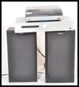 A pair of Sony 20th century music speakers, model SS A 300 together with a Bush Acoustics record