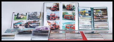 UK BUSES. Vast collection of colour photos (approx 1650) in fourteen albums ex omnibus enthusiast.